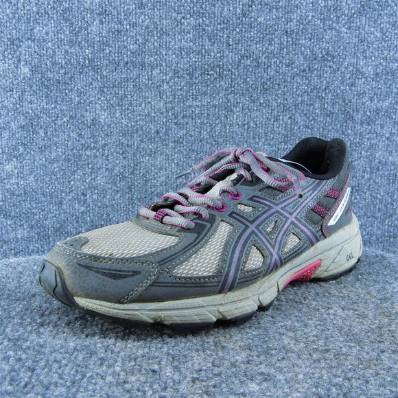 ASICS Venture 6 Women Sneaker Shoes Gray Synthetic Lace Up Size 8.5‎ Medium - Picture 1 of 10